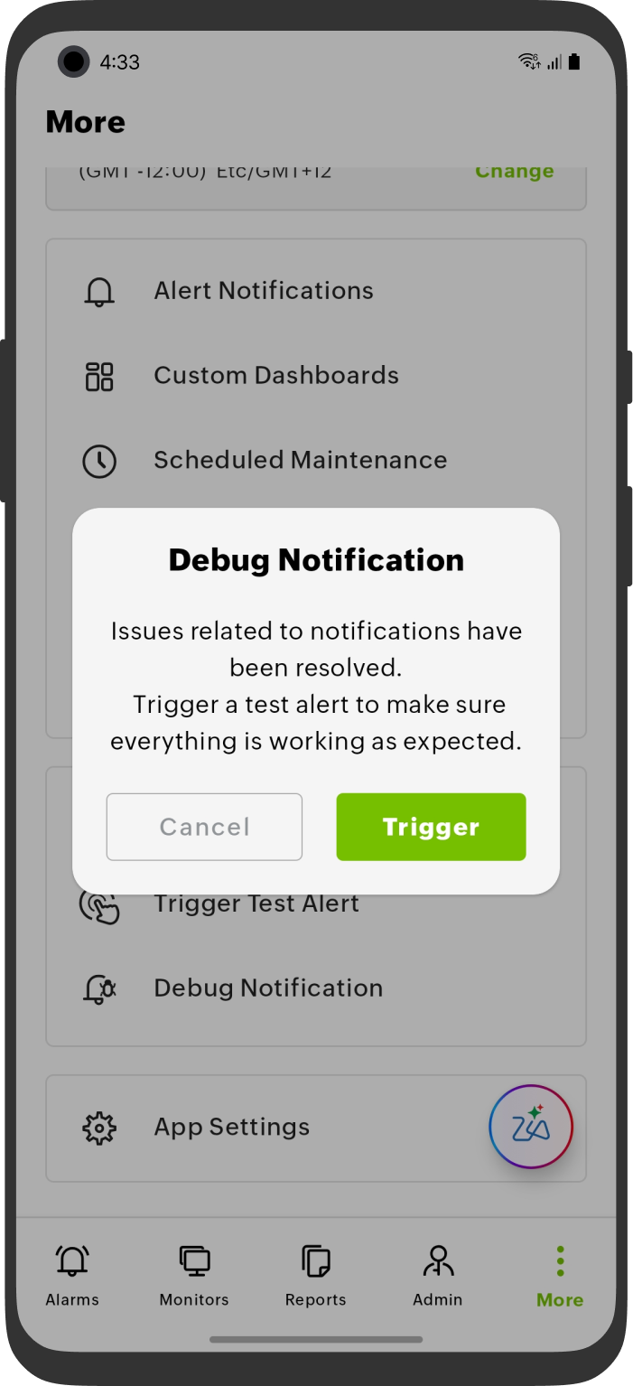 Debug Notification Debug Notification